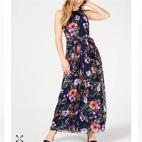 NWT Jessica Howard Floral Sleeveless Maxi Dress size 14 - Picture 1 of 11